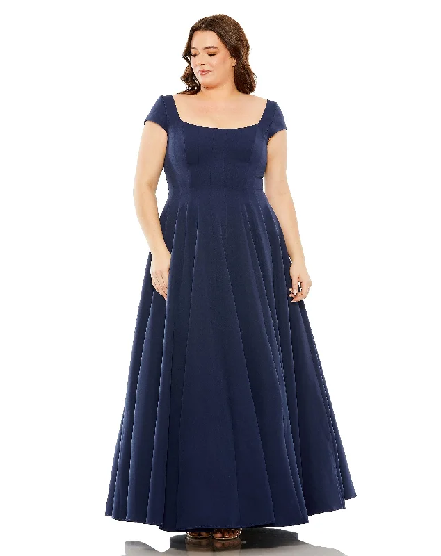 gown dress accessoriesMac Duggal 49783W Long A Line Plus Size Formal Dress