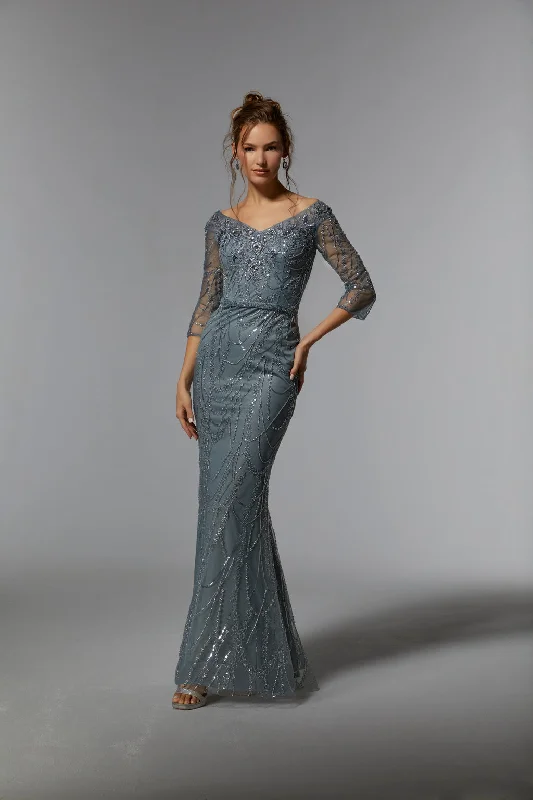 floral gown dressesMGNY Madeline Gardner New York 72933 Long Mother of the Bride Formal Dress