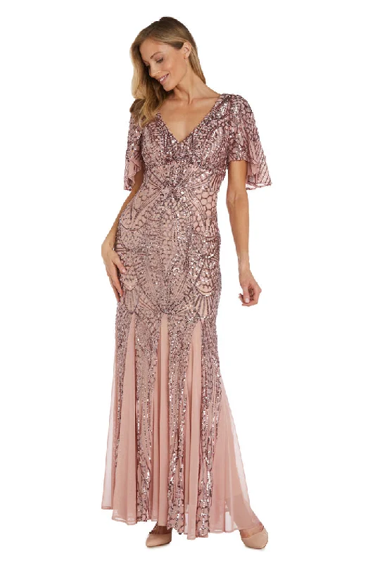 after-party gown dressesNightway 22139 Long Mother of the Bride Sequin Formal Dress