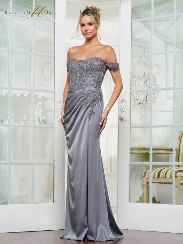 thigh-high slit gown dressesRina di Montella RD3251 Plus Size Long Formal Dress