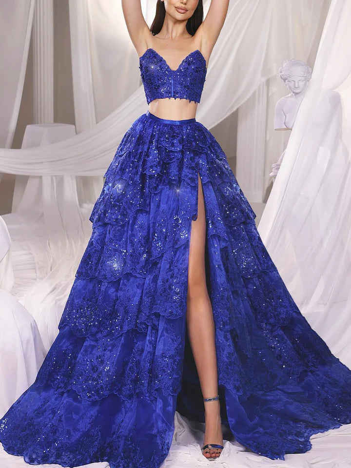 prom dress alterationsA-Line/Princess Strapless Floor-Length Prom Dresses